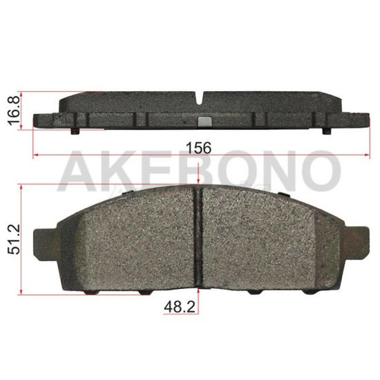 Колодки тормозные перед  MMC L200 06- PAJERO SPORT 98-09 CHALLENGER II 08- NISSAN NV200 10- AKEBONO