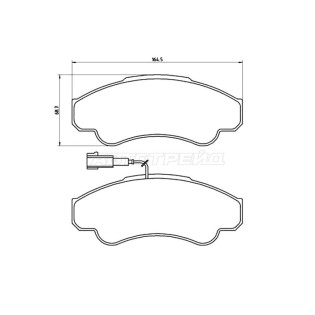 Колодки тормозные перед PEUGEOT BOXER 02-/CITROEN JUMPER 02-/FIAT DUCATO 02- BREMBO