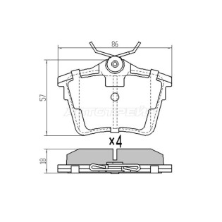 Колодки тормозные зад PEUGEOT 407 04-10/607 00-10/CITROEN C5 08- SAT