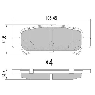 Колодки тормозные зад SUBARU FORESTER/IMPREZA SAT