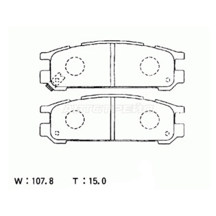 Колодки тормозные зад SUBARU IMPREZA GC/GF 92-/LEGACY BC/BD/BG 89-/LEGACY BE/BH/BJF 89-/SVX 92- AKEBONO