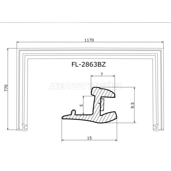 Молдинг лобового стекла SUBARU IMPREZA 4/5D 07-11 FLEXLINE